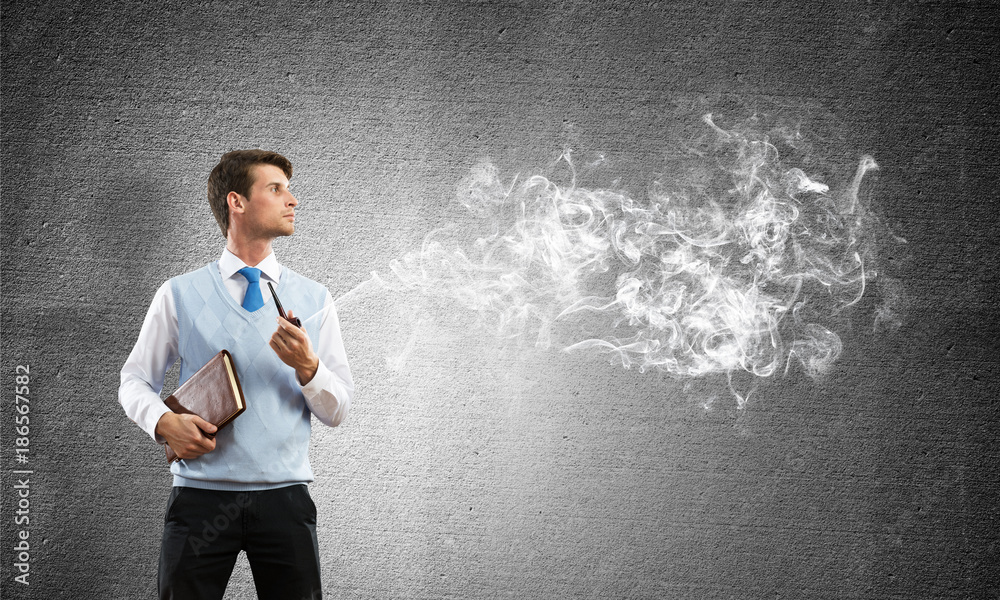 Conceptual image of young businessman. Conceptual image of young businessman.