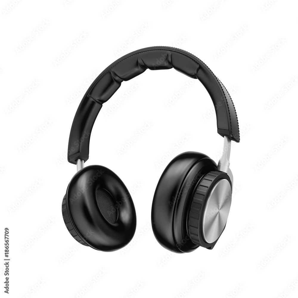 3D Rendering headphones isolated on white background 3D Rendering headphones isolated on white background