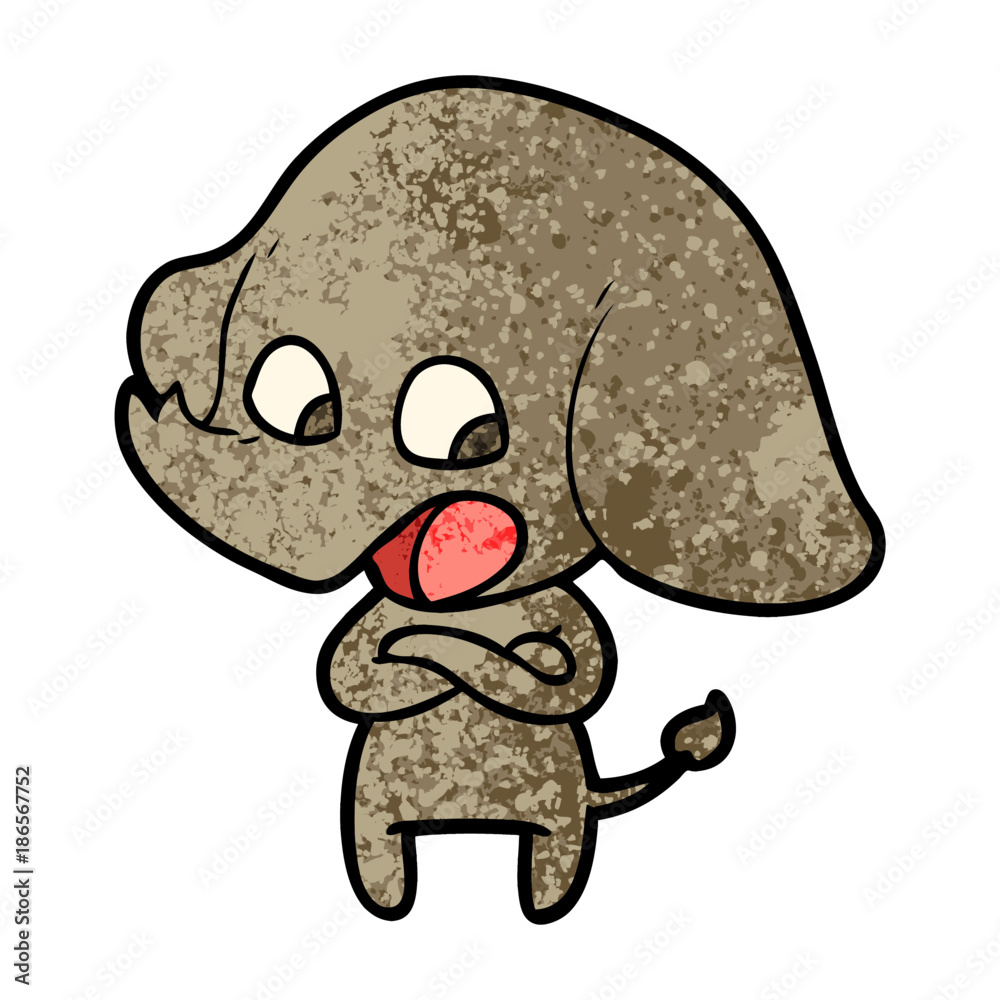Obraz premium cute cartoon elephant