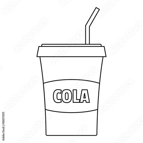 Cola icon. Outline illustration of cola vector icon for web