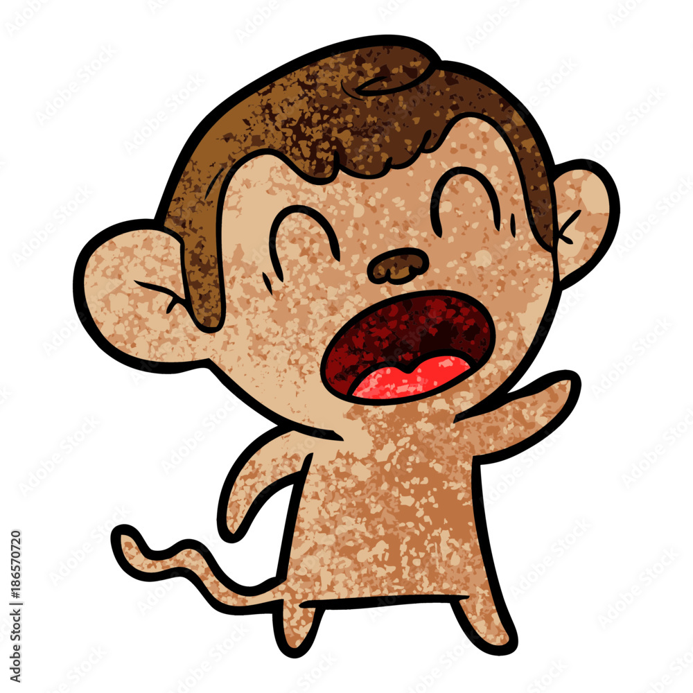 shouting cartoon monkey shouting cartoon monkey