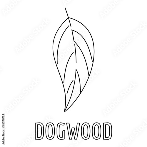 Dogwood leaf icon. Outline illustration of dogwood leaf vector icon for web