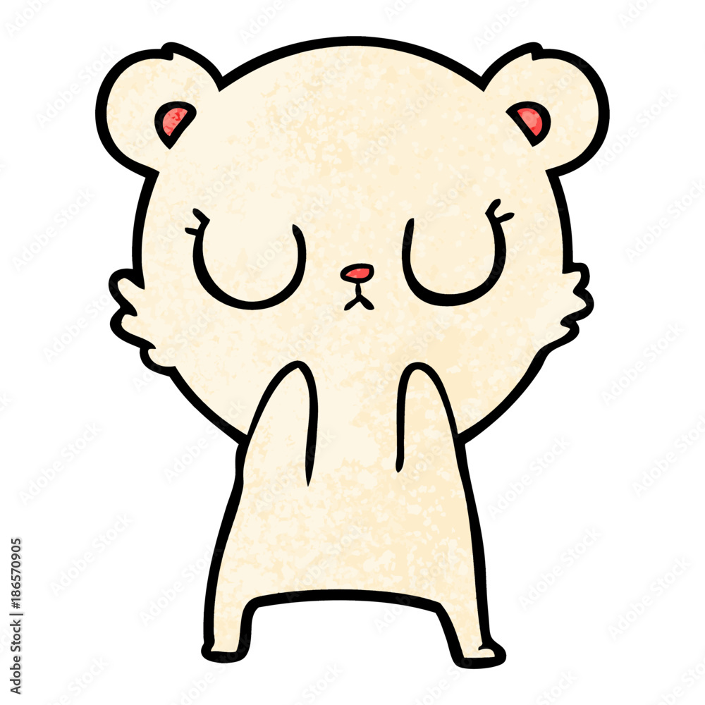 peaceful cartoon polar bear peaceful cartoon polar bear