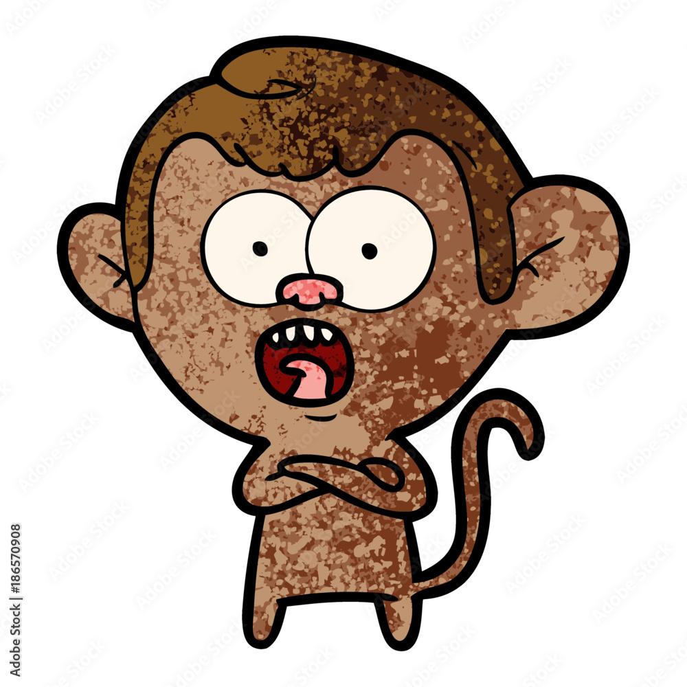 cartoon shocked monkey cartoon shocked monkey