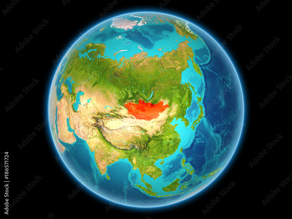 Mongolia on planet Earth