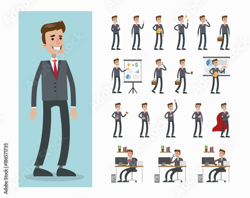 Businessman character set.