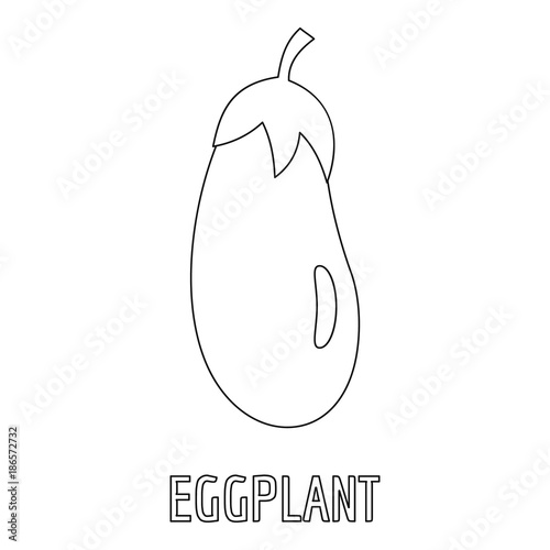 Eggplant icon. Outline illustration of eggplant vector icon for web