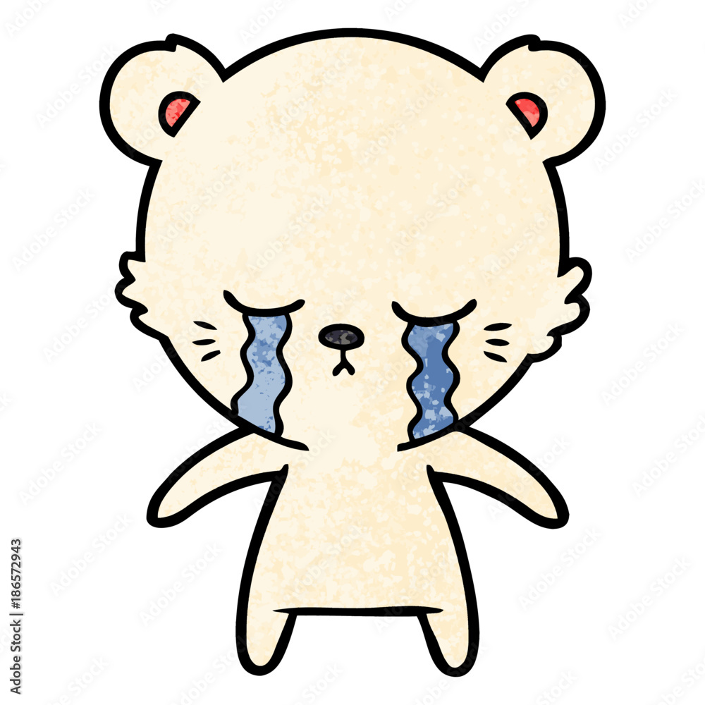 crying cartoon polar bear crying cartoon polar bear