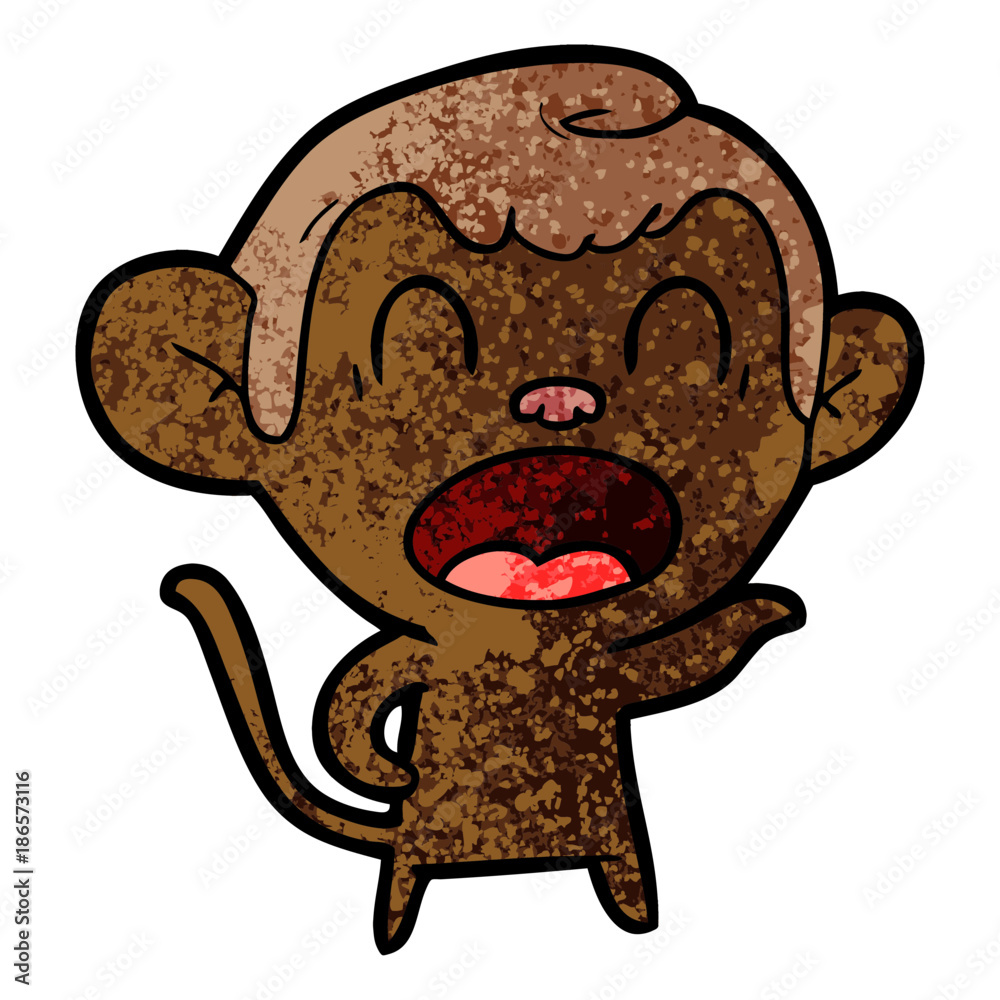 shouting cartoon monkey pointing shouting cartoon monkey pointing