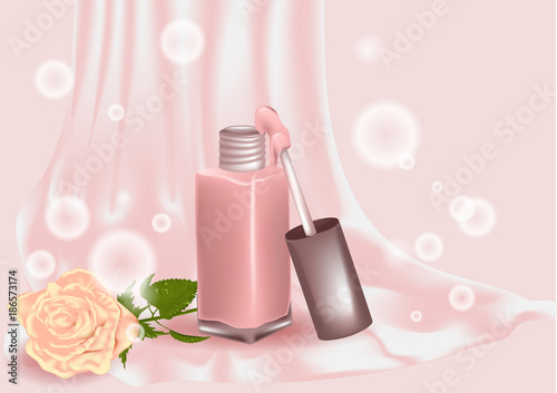 nail polish and rose flower