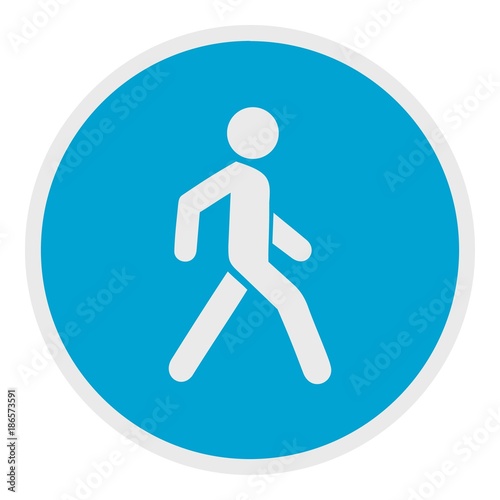 Walking man icon. Flat illustration of walking man vector icon for web.