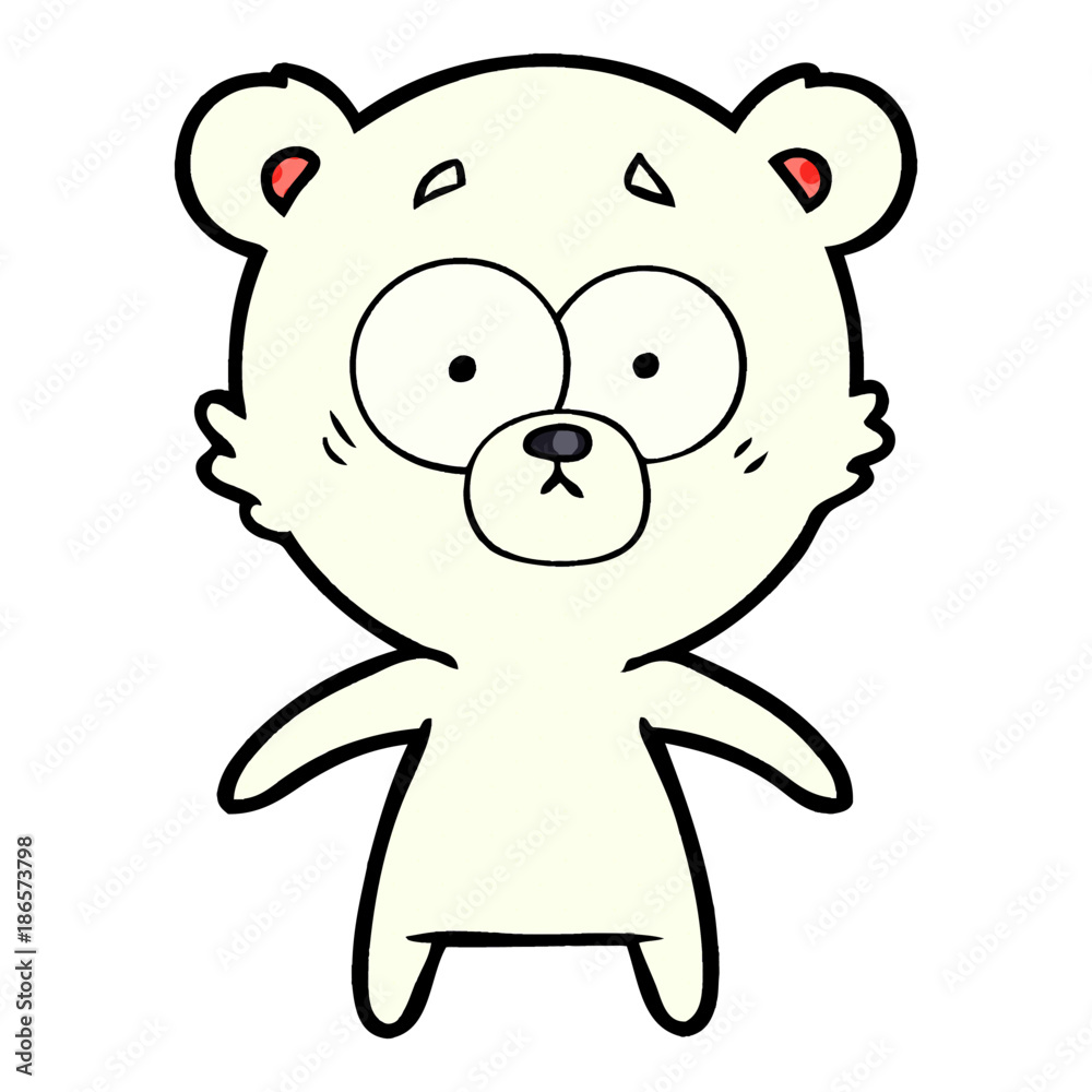 worried polar bear cartoon worried polar bear cartoon