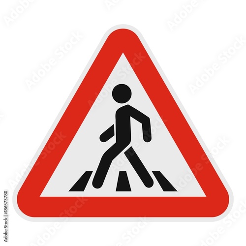 Crosswalk icon. Flat illustration of crosswalk vector icon for web.