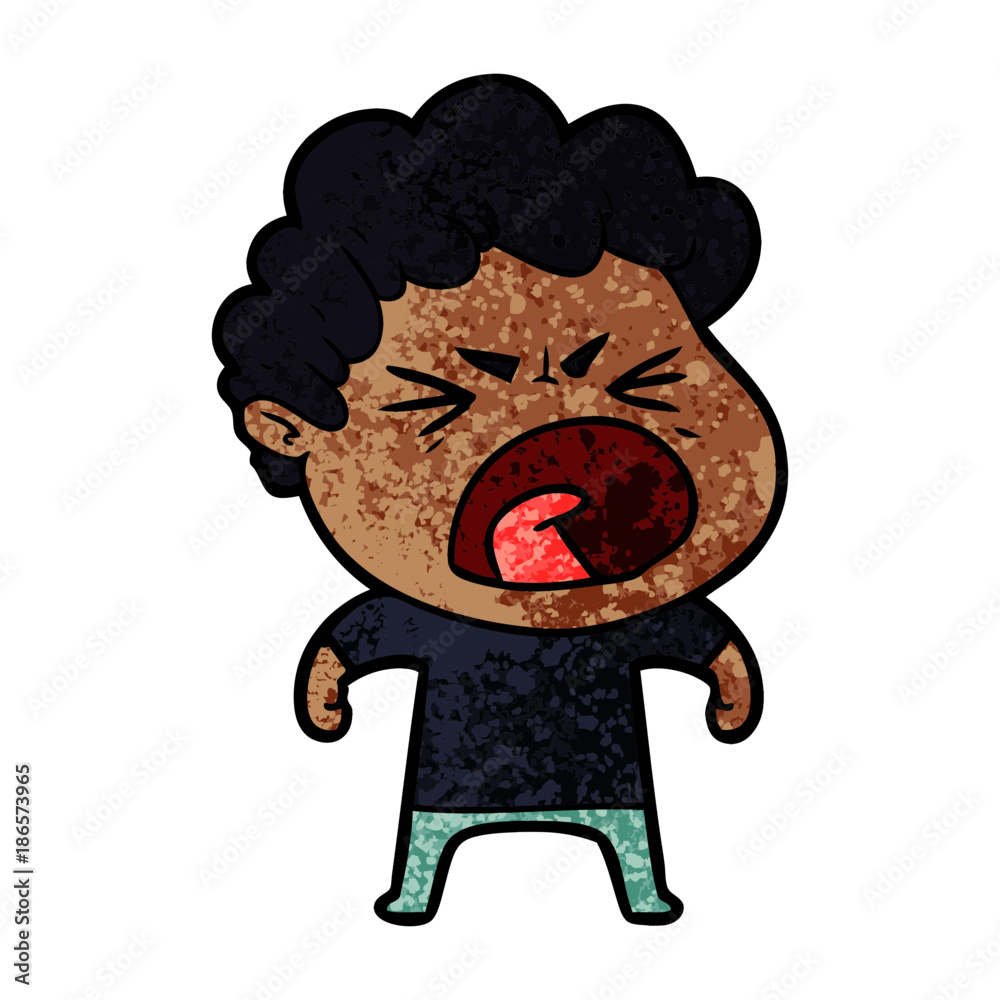 cartoon furious man cartoon furious man