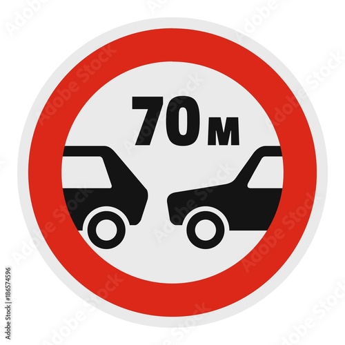 Safe distance icon. Flat illustration of safe distance vector icon for web.