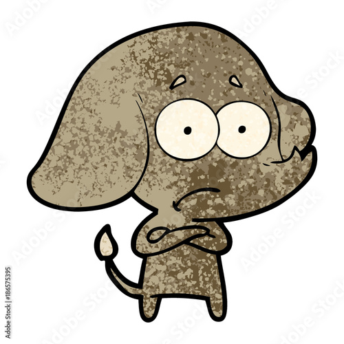 cartoon unsure elephant
