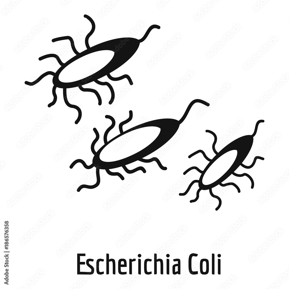 Obraz premium Escherichia Coli icon. Simple illustration of escherichia colin vector icon for web.