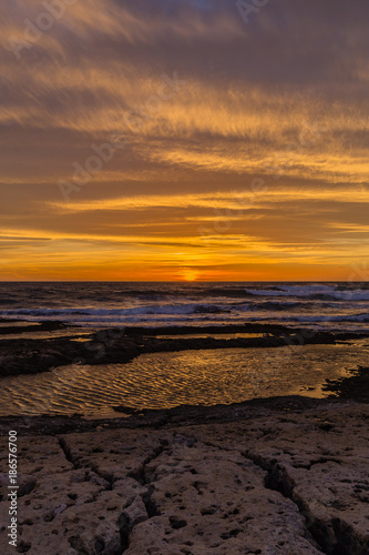 sunset above the Mediterranean Sea