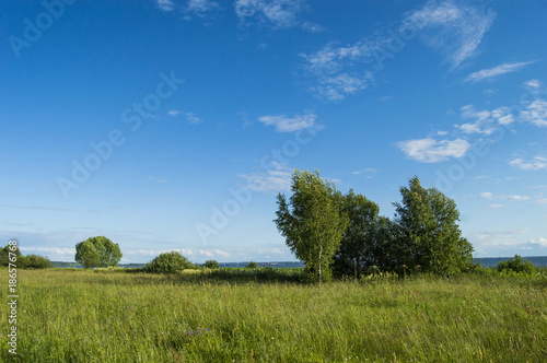 A view of the nature and the beautiful sky  Yaroslavl region. Russia