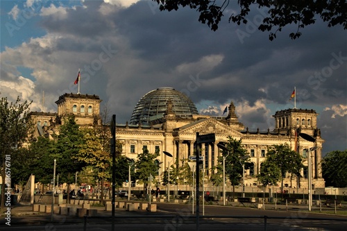 Deutsche Reichstag and deutsche Flags 