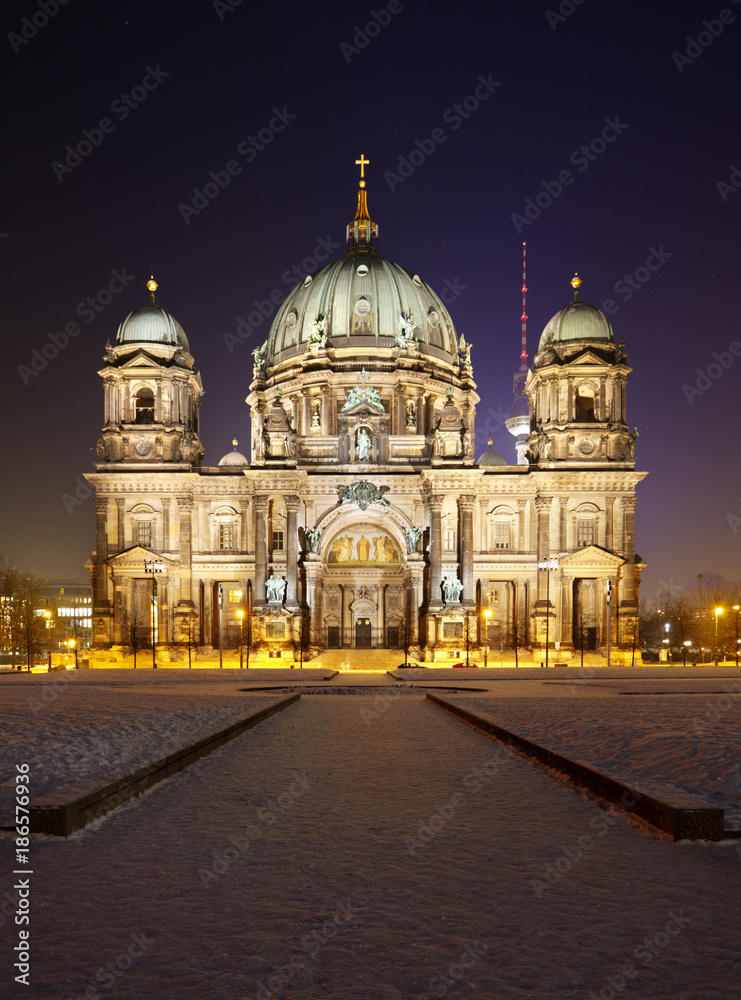 Berlin Cathedral At Night