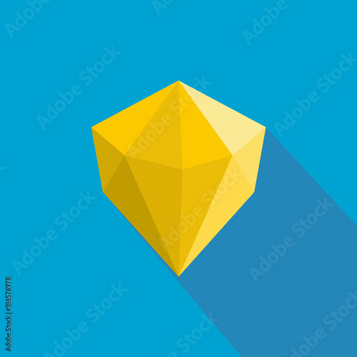Multifaceted adamant icon. Flat illustration of multifaceted adamant vector icon for web.