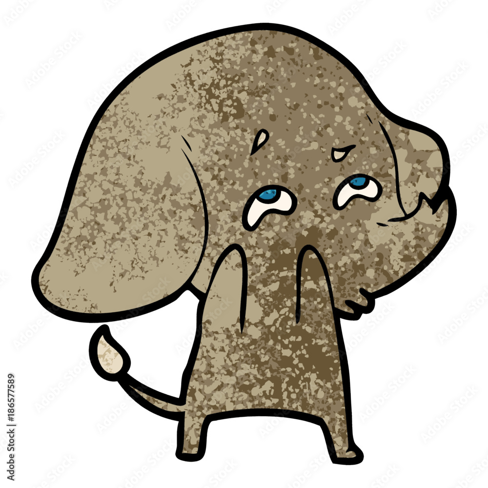 Obraz premium cartoon elephant remembering