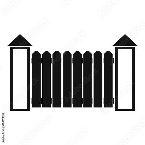 Fence with turret icon. Simple illustration of fence with turret vector icon for web.