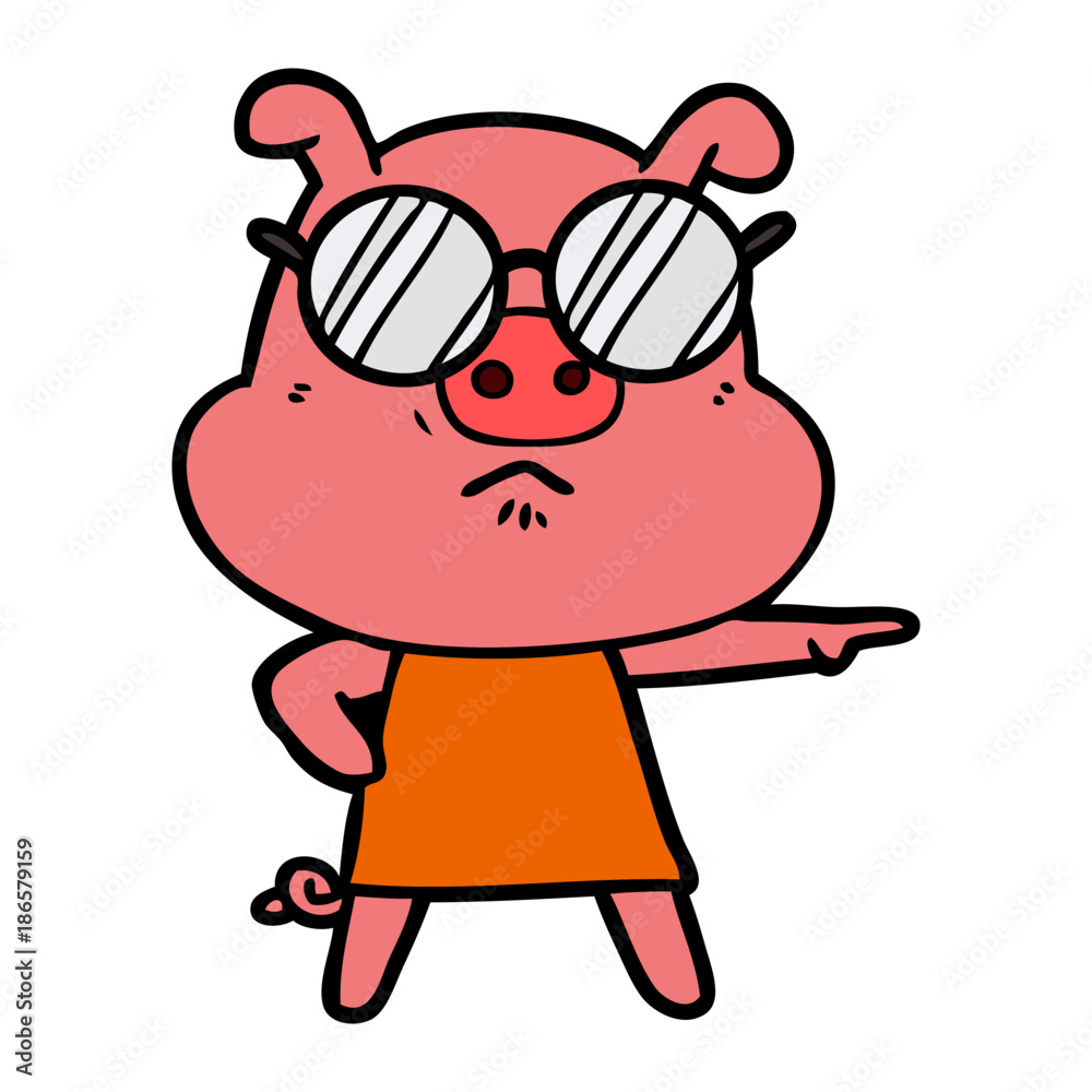 cartoon angry pig cartoon angry pig