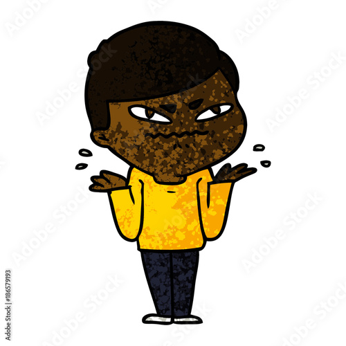 cartoon exasperated man
