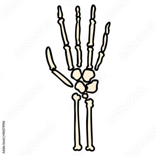 cartoon skeleton hand Stock Vector | Adobe Stock