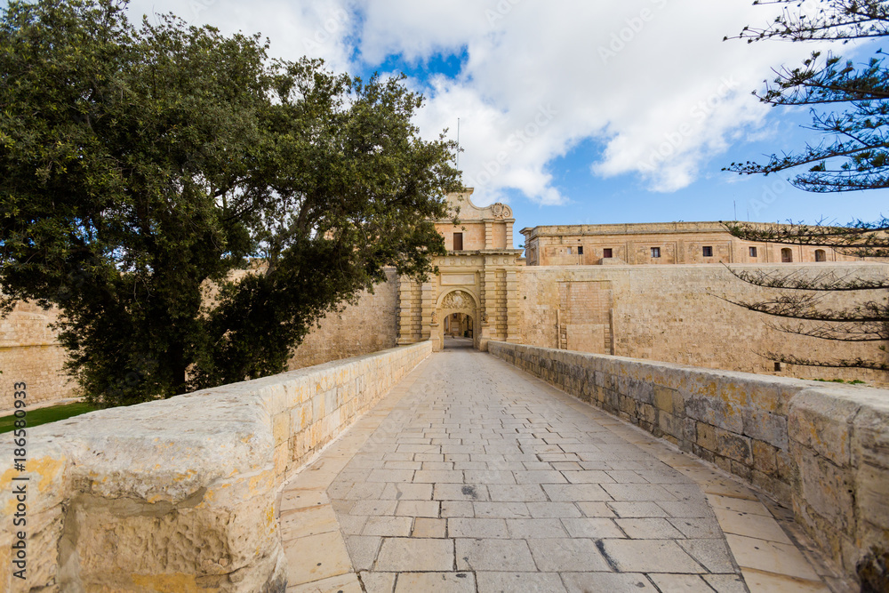 Architecture of Mdina on Malta