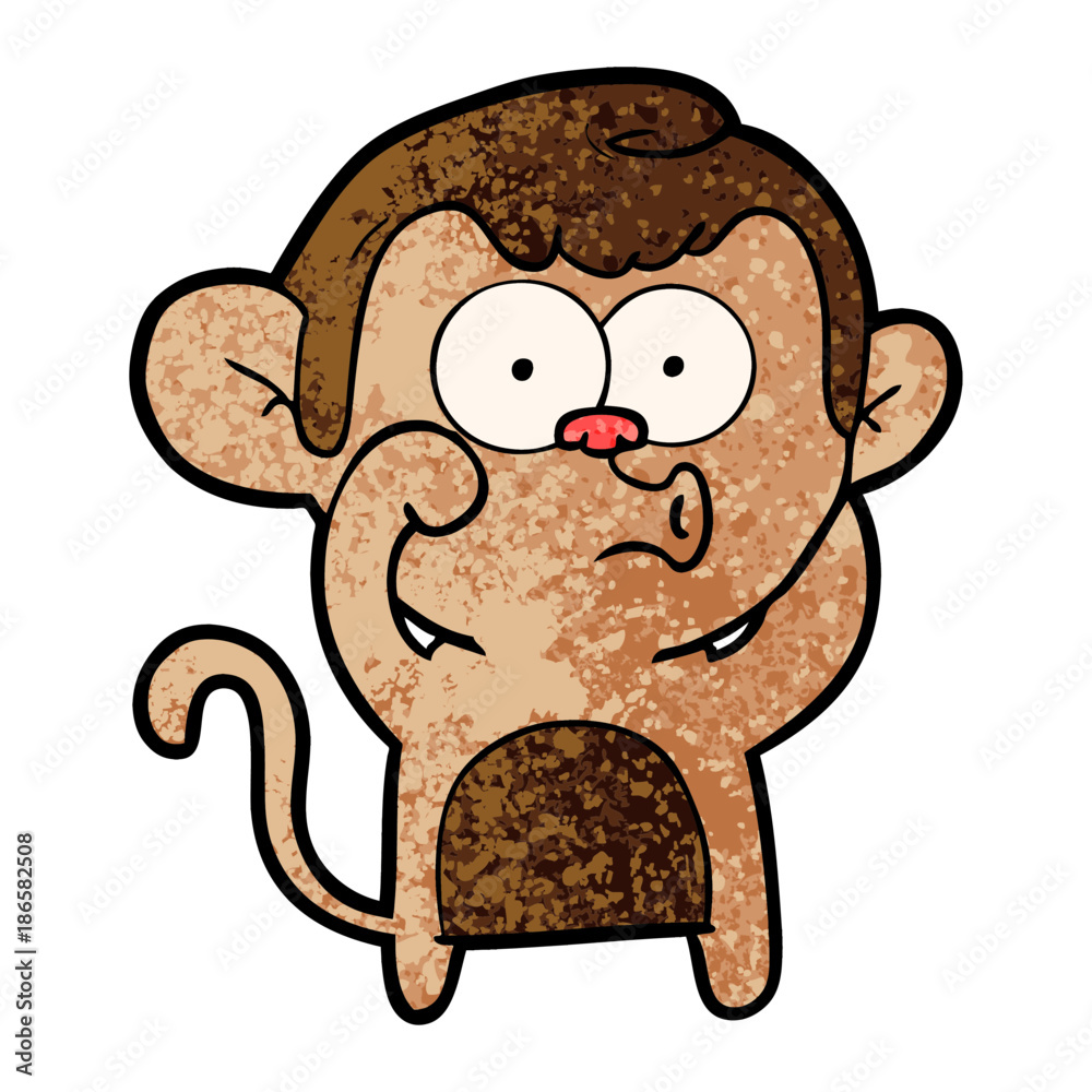 cartoon hooting monkey cartoon hooting monkey