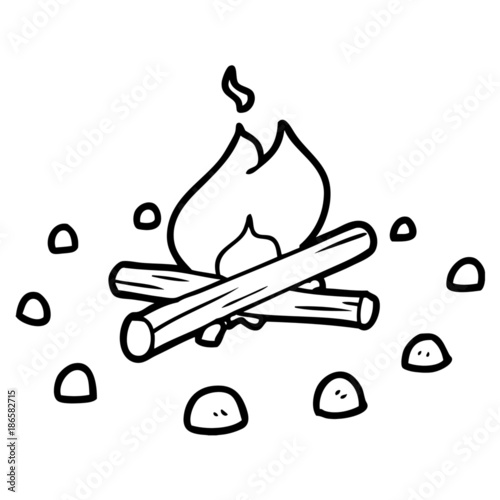 cartoon campfire