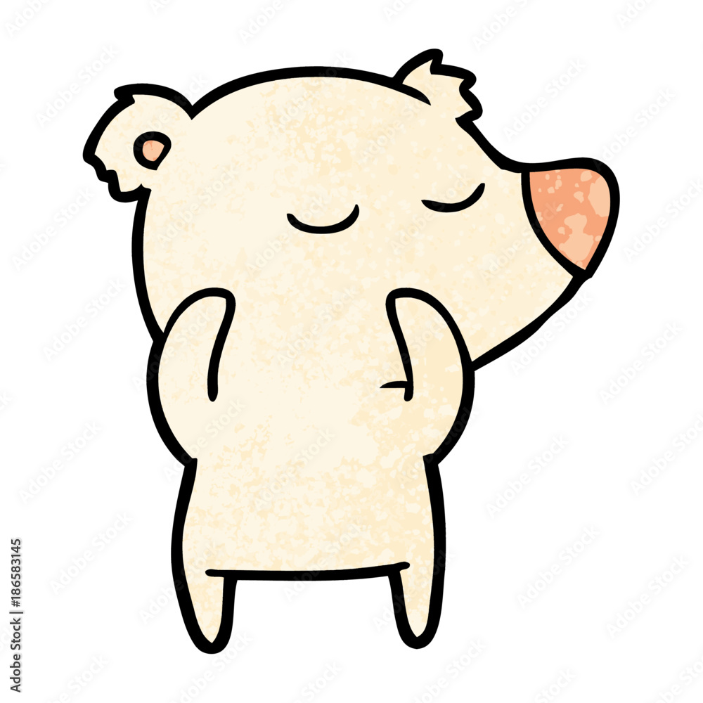 Fototapeta premium happy cartoon polar bear