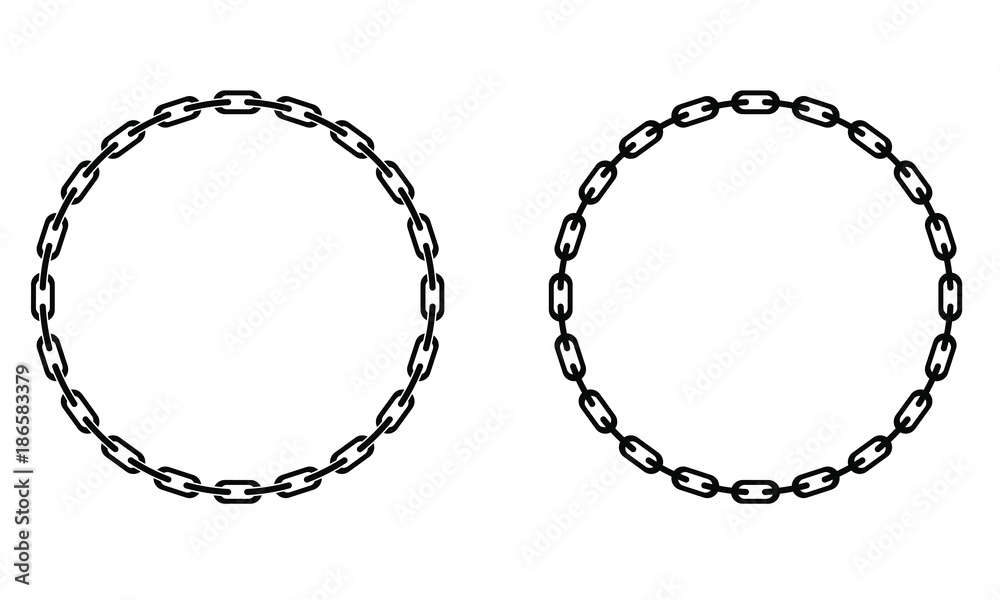 chain link circular border Stock Vector Adobe Stock