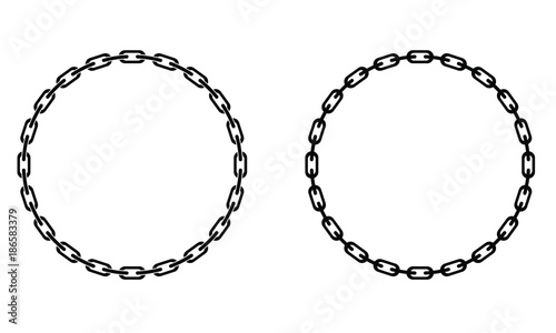chain link circular border photo