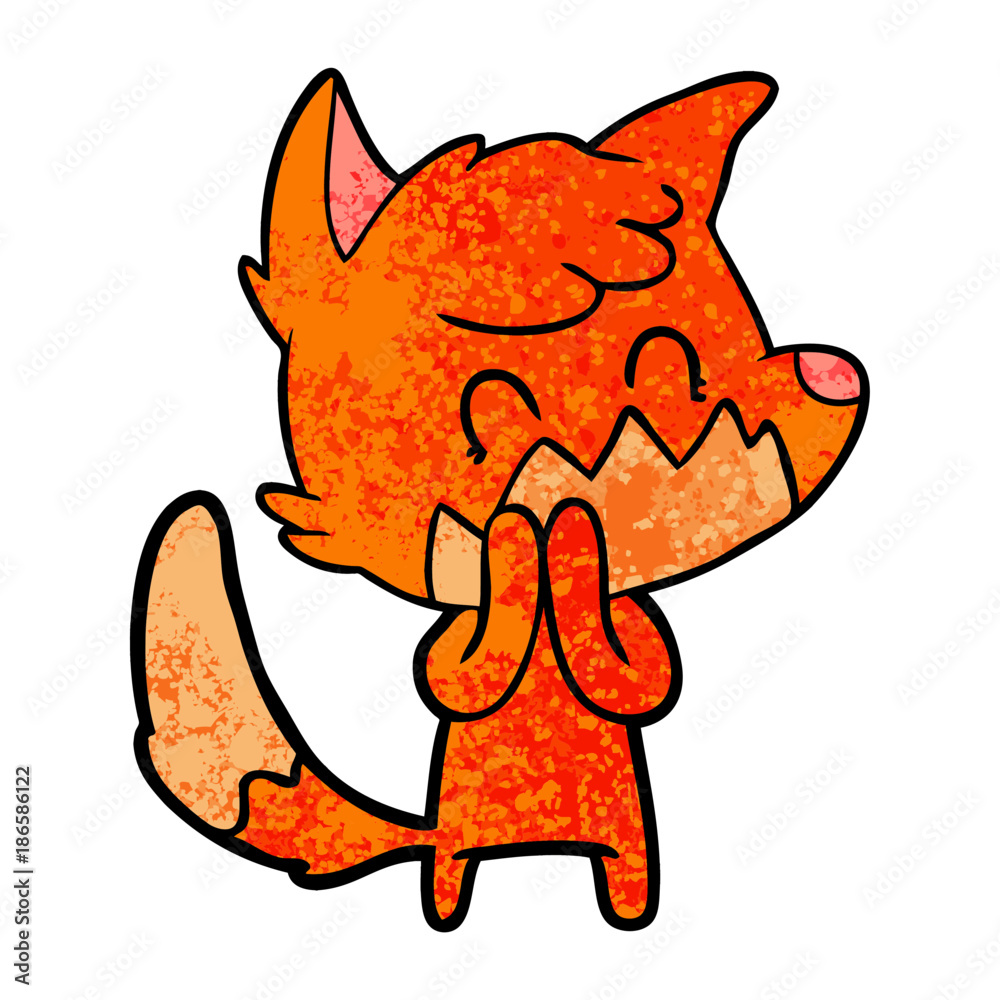 cartoon friendly fox cartoon friendly fox