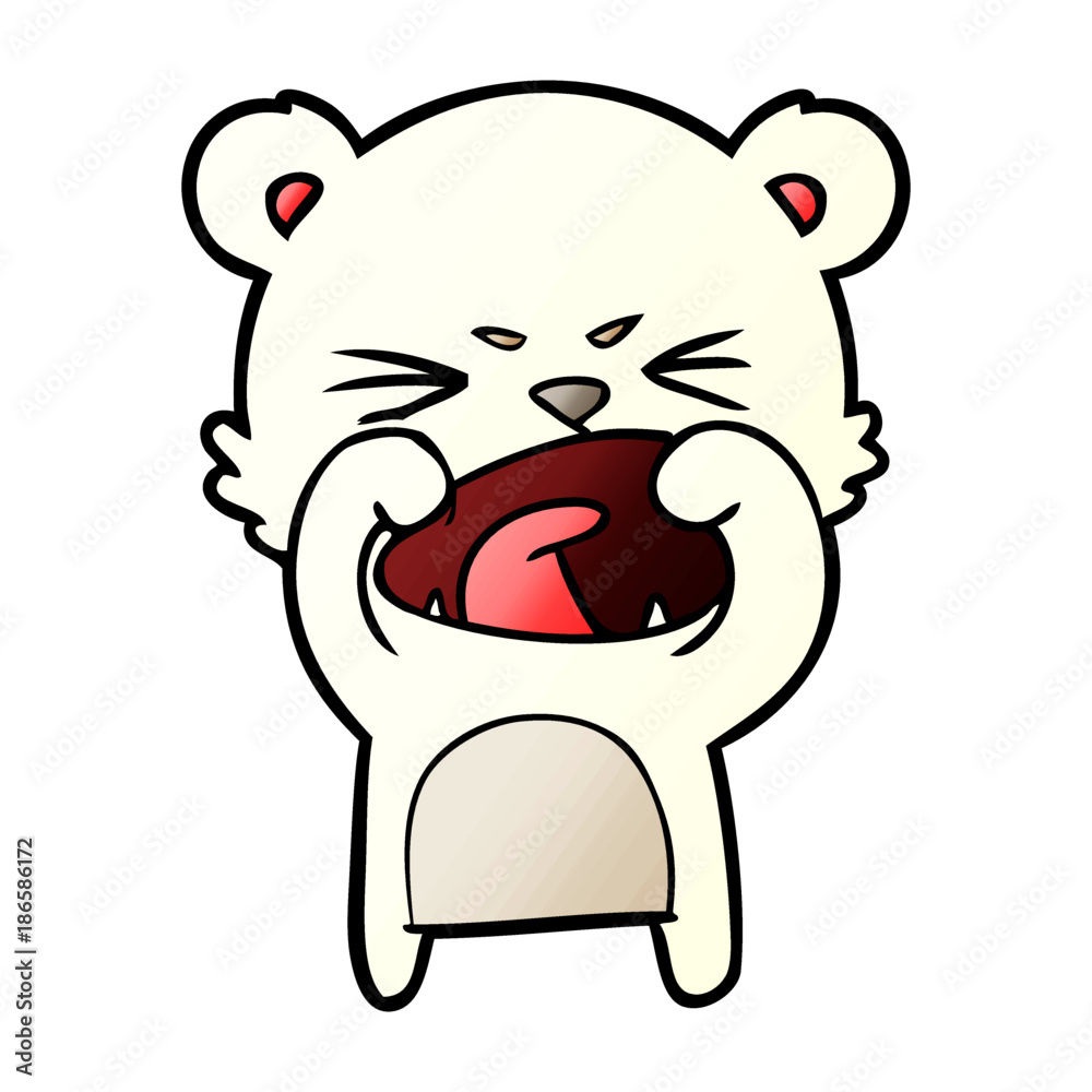 Naklejka premium polar bear cartoon