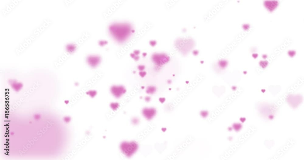Lovely abstract blurred pink colored hearts on white background. Lovely abstract blurred pink colored hearts on white background.