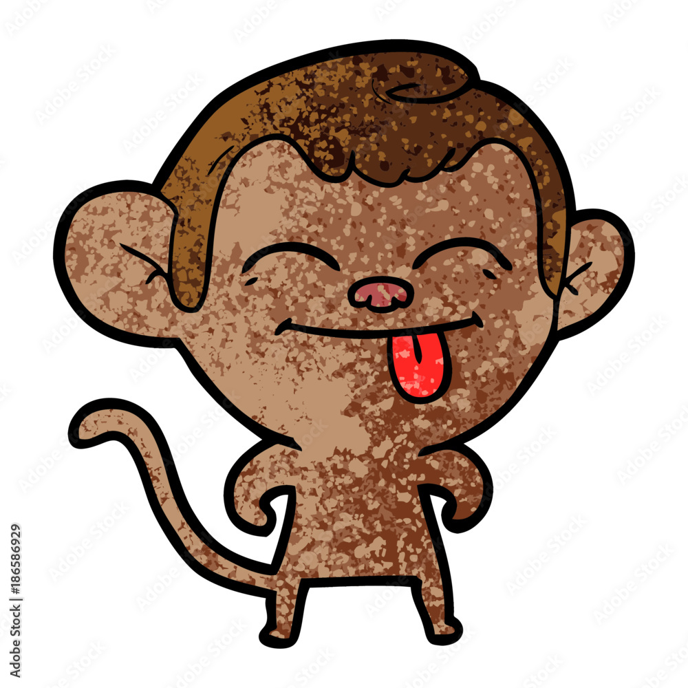 Obraz premium funny cartoon monkey