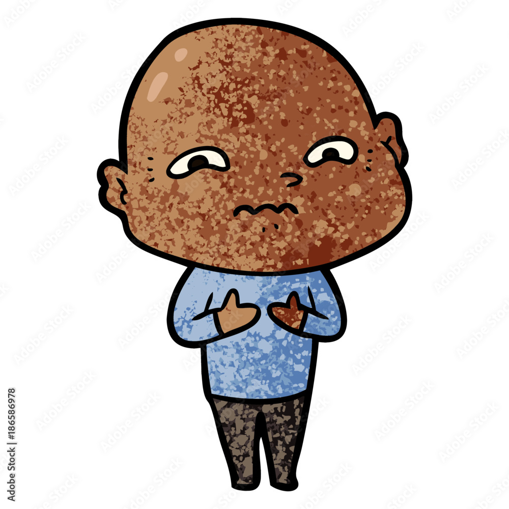 cartoon nervous man cartoon nervous man