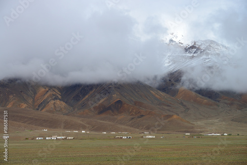 Chechekty village in the Pamir Mountain Range  Tajikistan