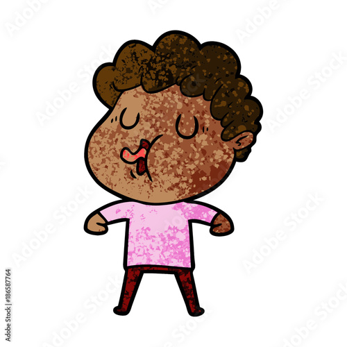 cartoon man singing
