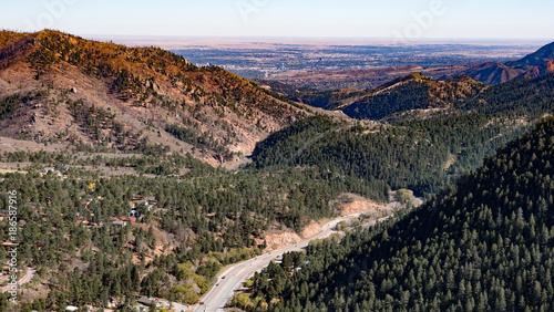 View of Mountains and Colorao Springs photo