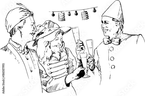 Party mit Kostüm