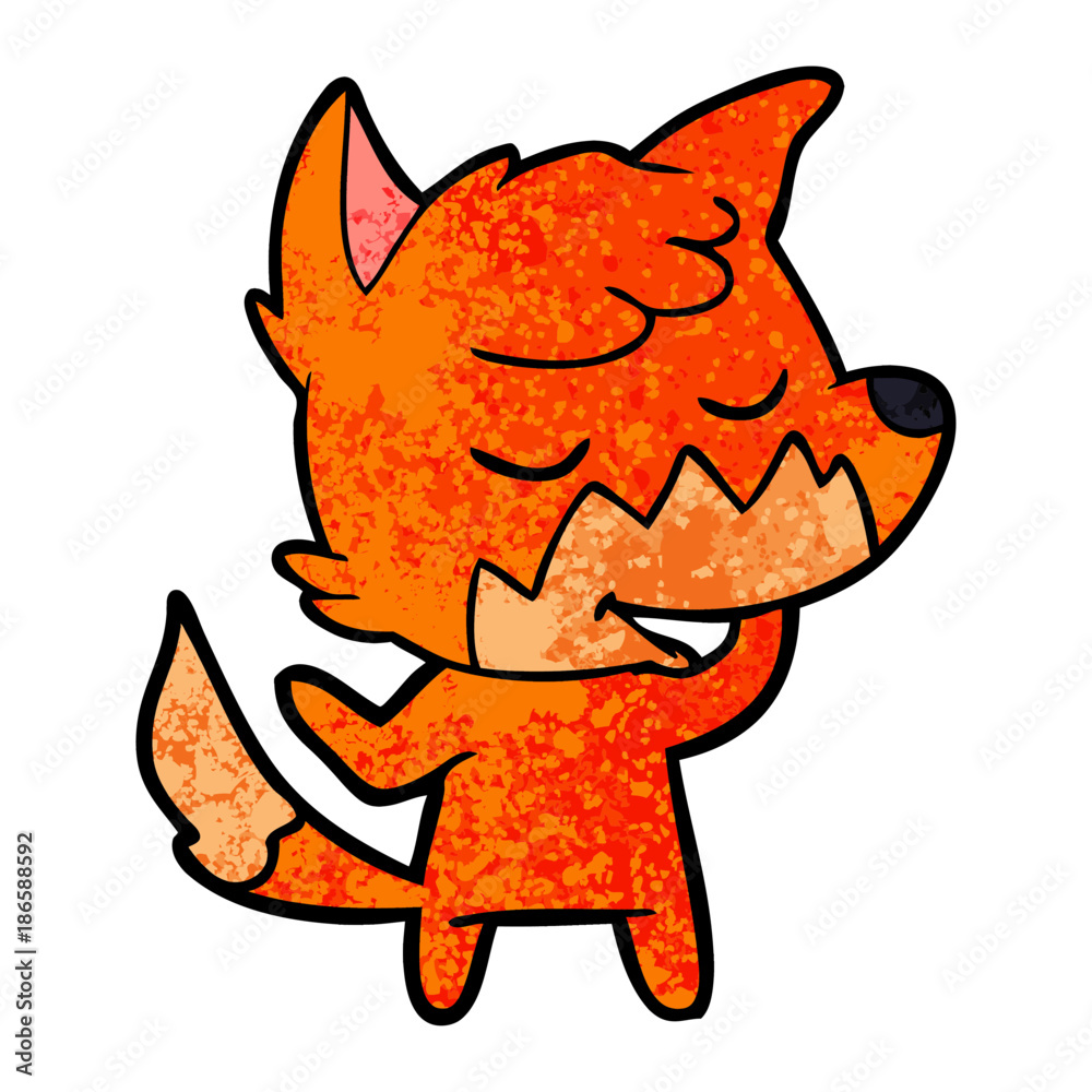 friendly cartoon fox