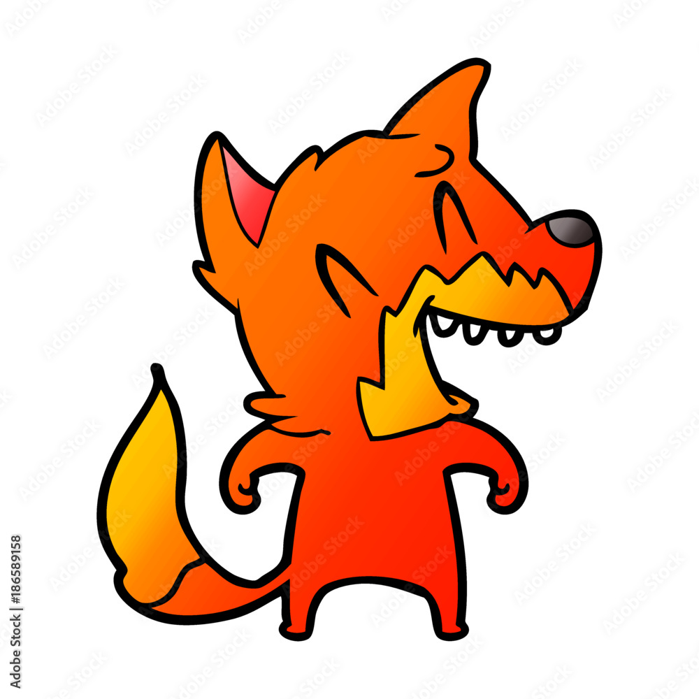 Obraz premium fox cartoon character