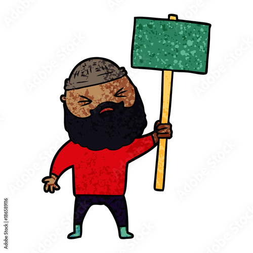 cartoon man with beard