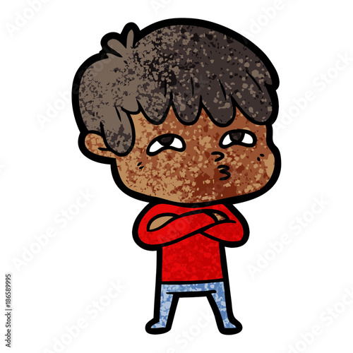 cartoon curious man